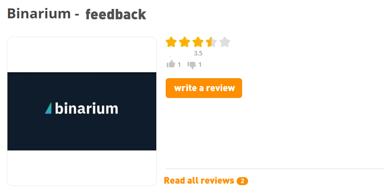 Reviews on other sites about Binarium